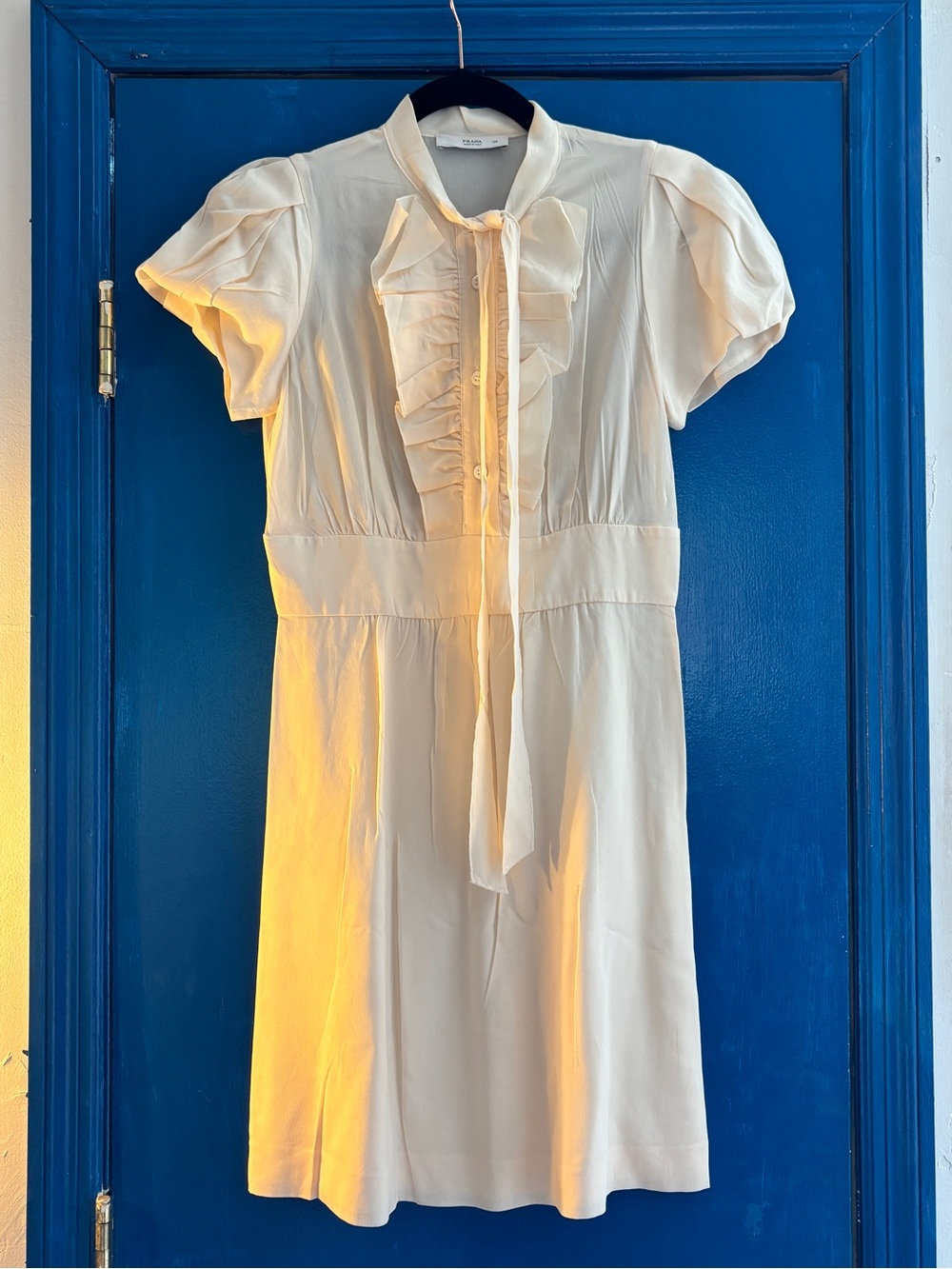 Prada Cream Silk Mini Dress